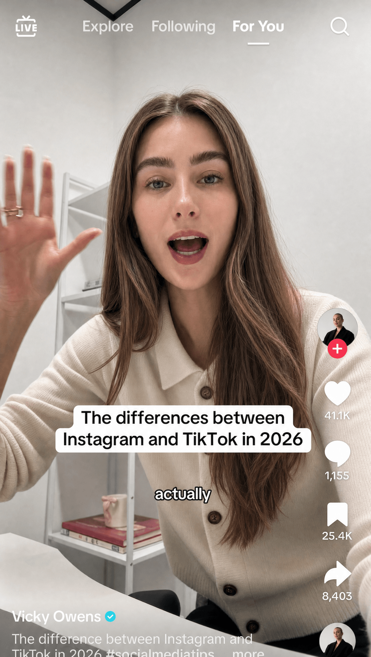 Real social post being collected and tagged